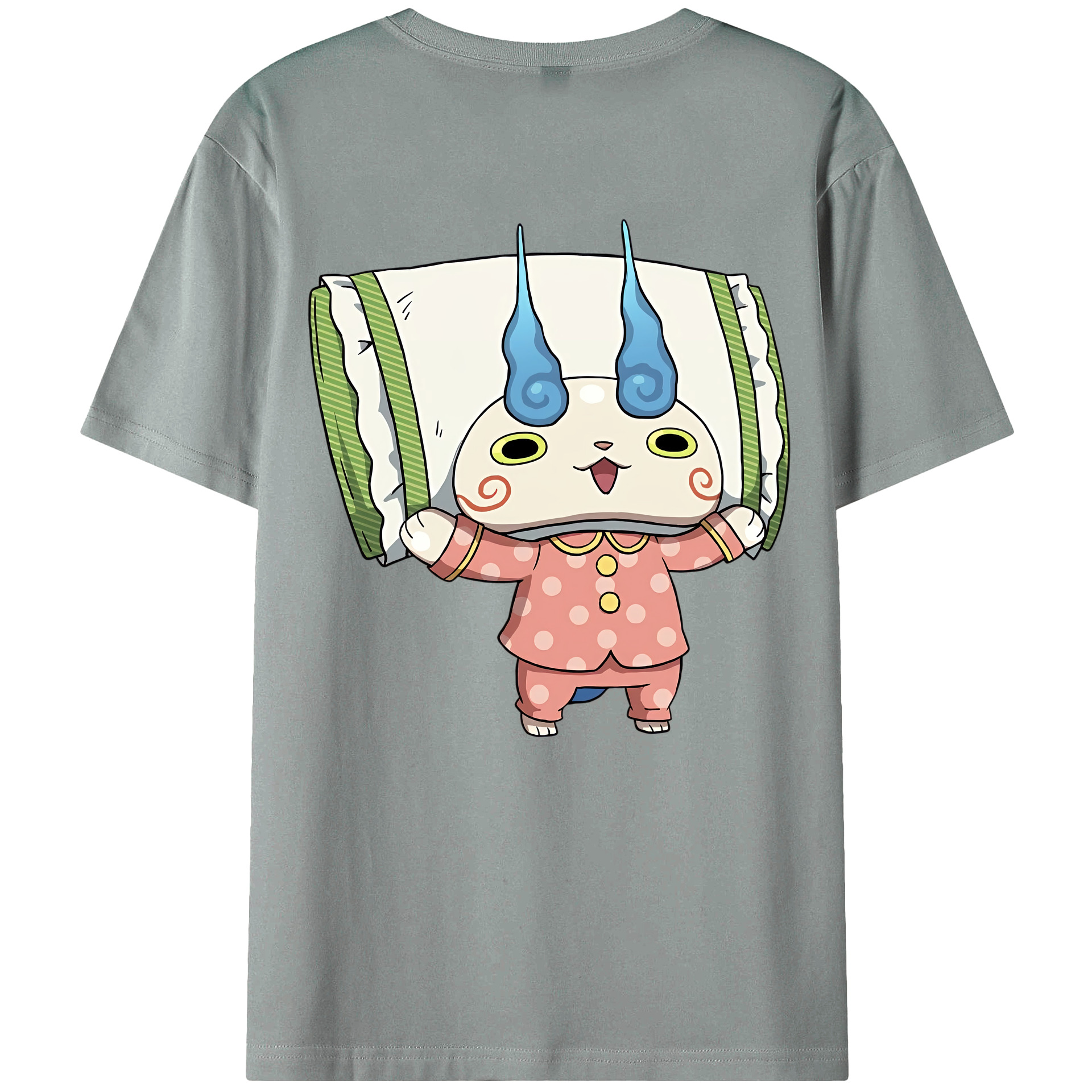（画像用） 妖怪ウォッチ Yo-kai Watch 綿100％ メンズ半袖Tシャツ（バックプリント） 通気性